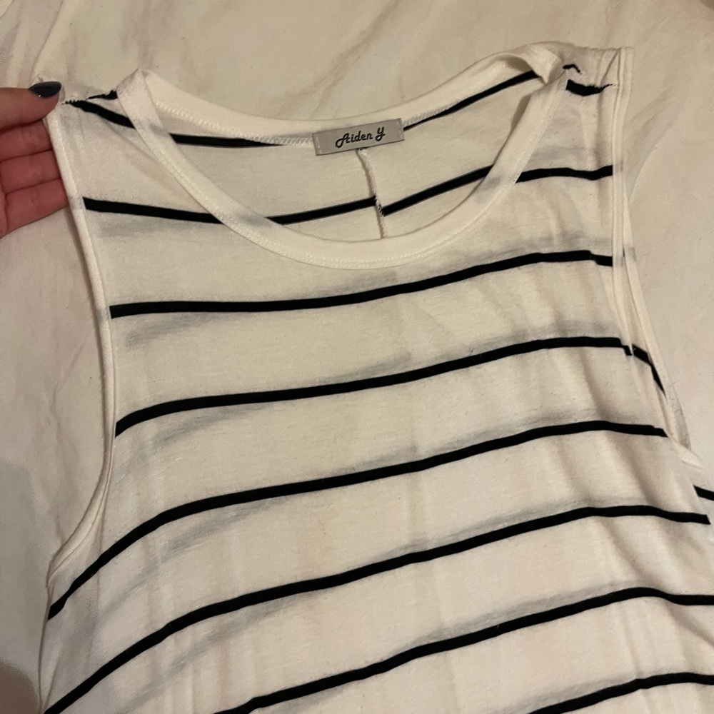 White long tank top